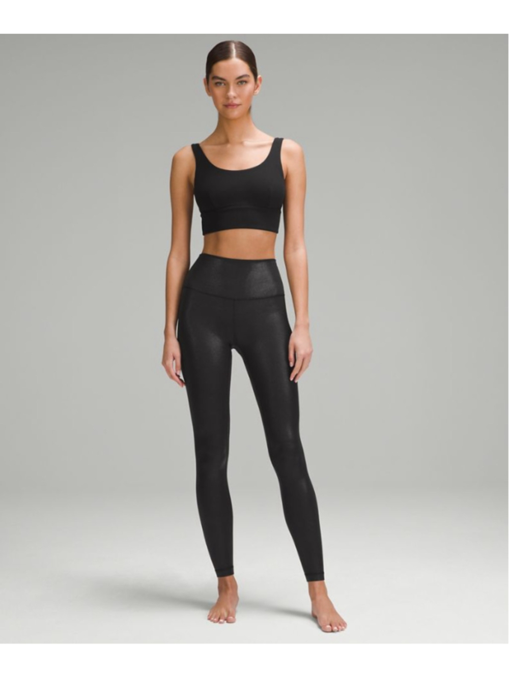 Women's Lululemon Black align Shimmer High-Rise Leggings Size 6